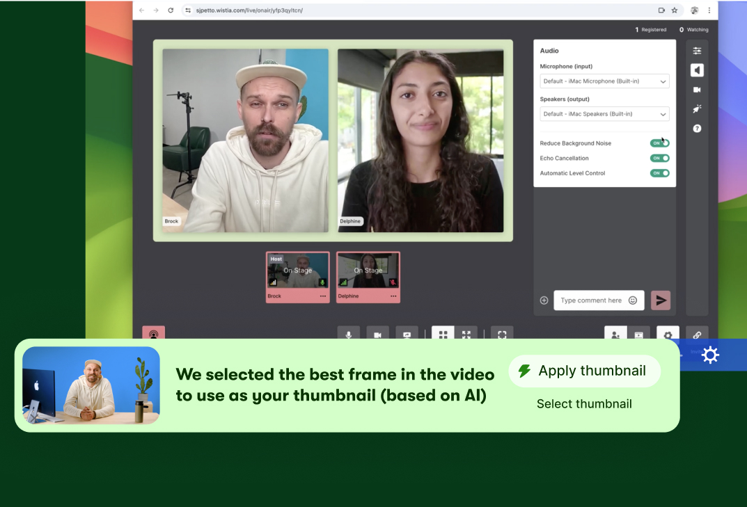 AI thumbnail selection interface